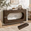 Console étroite avec tiroir et découpe creuse, maison de campagne moderne-133224988