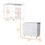 Armoire Darien, armoire double porte, trois tiroirs, quatre pieds