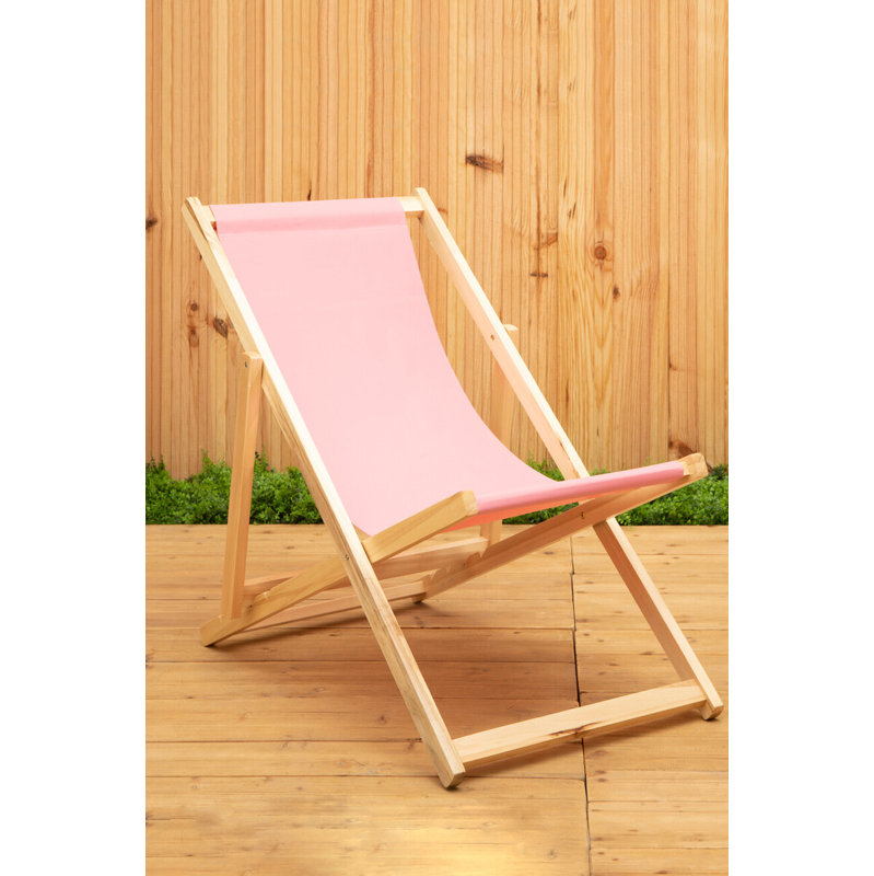Folding Deck Chair, Pink