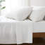 Ensemble de draps en coton blanc Evelyn-111329013