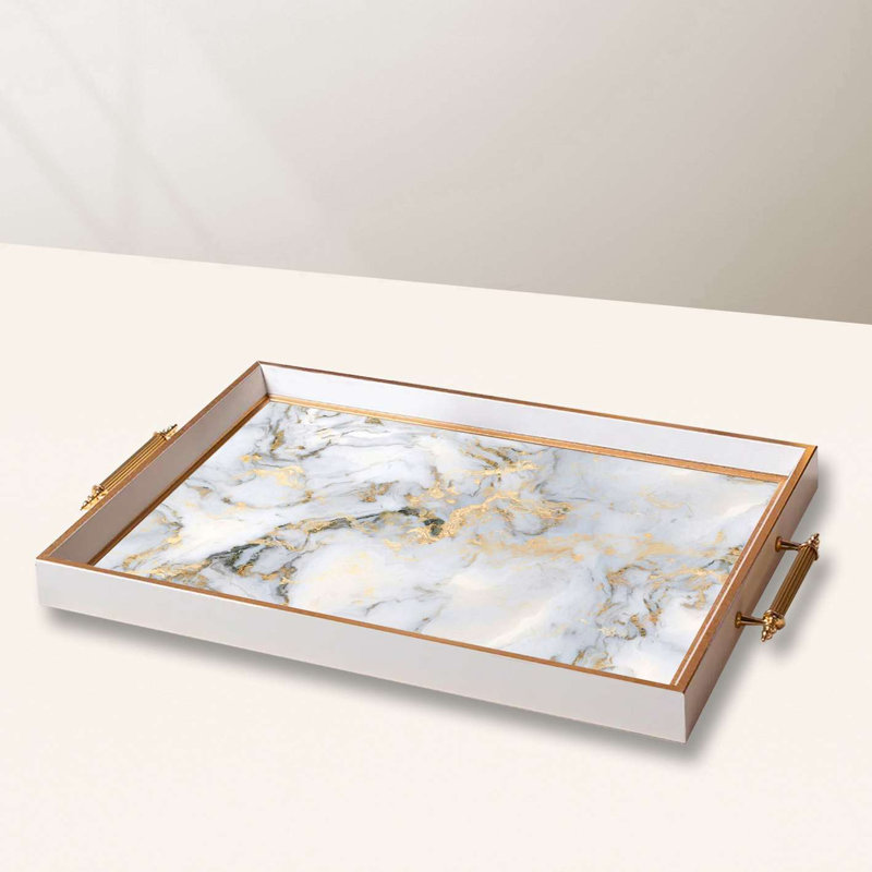 Elegant Glass Serving Tray, 19.7 x 11.4 x 1.4 inches | 100% High-Quality Glass | Perfect for Entertaining & Serving | Stylish and Functional Design for Home & Parties | Durable and Easy to Clean
