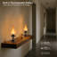 15.7" H Rechargeable Cordless Table Lamp, 5200mAh Battery, Amber Crackle Glass & 3-Level Touch Dimmer
