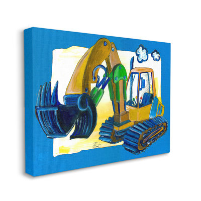 Pelle jaune avec bordure bleue par Bealook Kids - Peinture