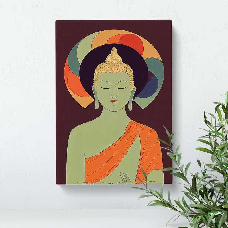 Artful Buddha - Wrapped Canvas, 76cm H x 50cm W x 3cm D