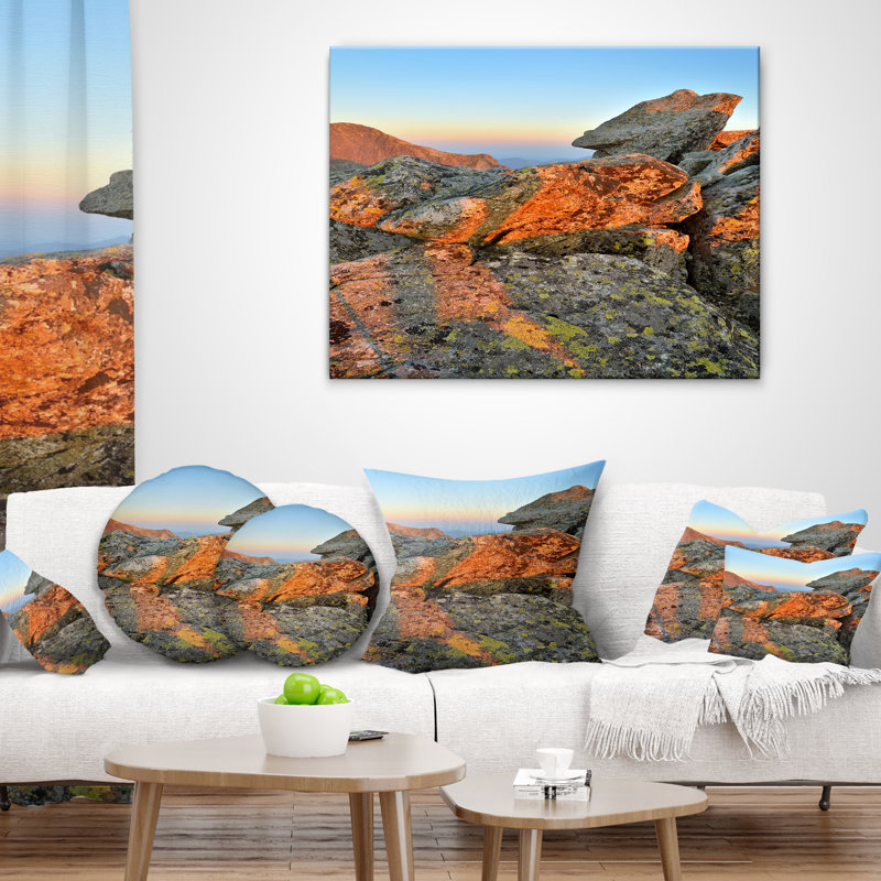 Tatra Mountains Peak - Landscape Printed Pillow, 18" x 18"