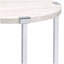 Table d'appoint en X en chêne blanc et base chromée