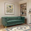Canapé 3 places 82,67 po en velours de style moderne Chesterfield