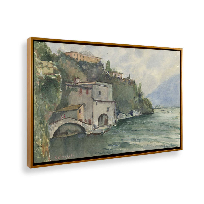 «Nesso» par Stephen Calcasola, reproduction d'art sur toile, H 30 po x l 40 po, Doré