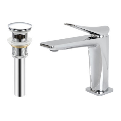 Single-handle Bathroom Faucet with Drain Assembly