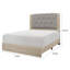 Lit standard touffeté en bois massif Yashira-525134112