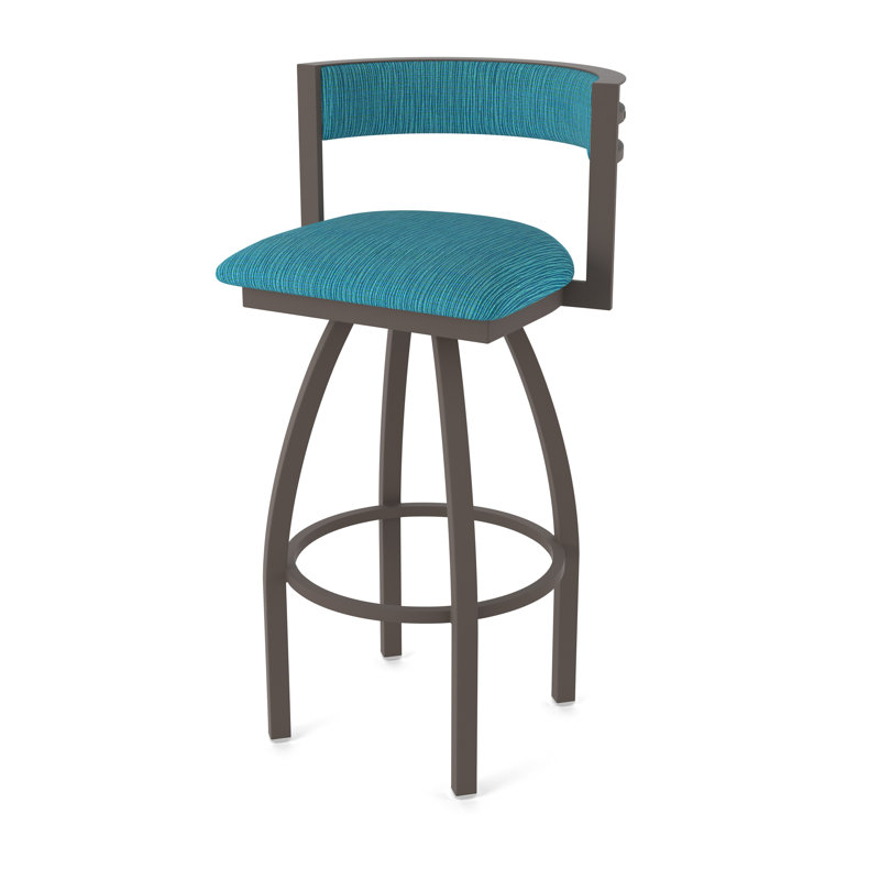 Tabouret Artémis, Tabouret de bar (siège d'une hauteur de 30 po), Bronze, Tissu - marée graphique