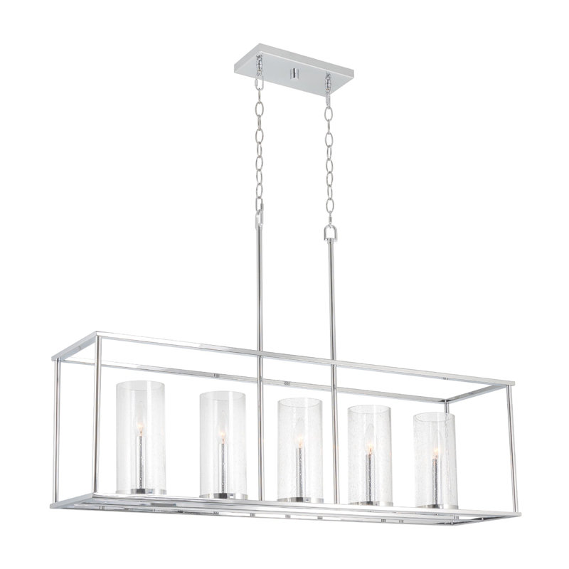 Renaldi 5 - Light Chrome Kitchen Island Pendant