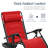  Oversized Padded Zero Gravity Chair, Folding Outdoor Patio Recliner W/ Side Tray - Crimson Red-1252328639