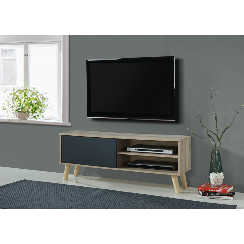 Arnol Unfinished TV Stand for TVs up to 48", Natural/Gray