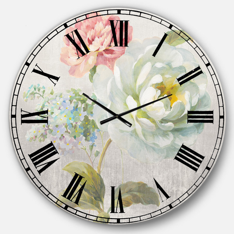 Swigart Country Flower Bouquet - Horloge murale chalet, Grand