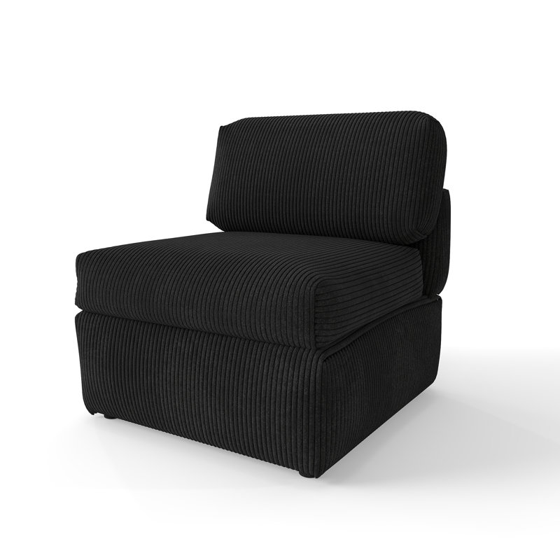 Canapé modulaire sans accoudoirs de 34 po JOKO - Unité de connecteur droite pour ensembles modulaires sur mesure, vendu à l'unité