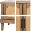 Armoire en canne tissée avec espace de rangement caché et surface en bois massif Poignées en métal à tablettes réglables naturelles