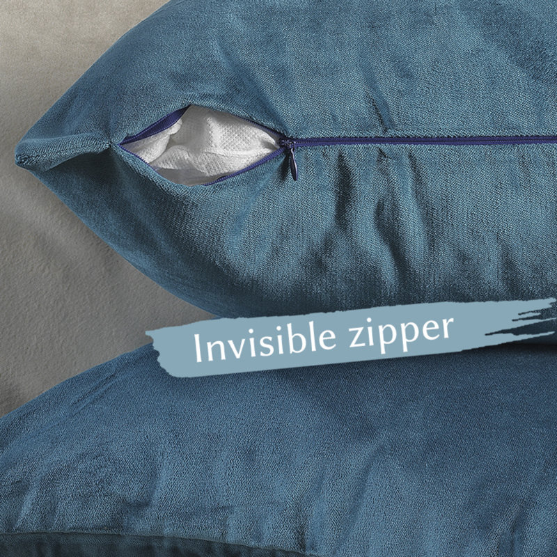 Matte Velvet Pillow Cover, 26" x 26", 40 Celestial Blue