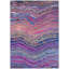 Tapis mauve / bleu abstrait tissé à la machine-1916276729