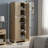Universal Double-Door Storage Cabinet For Bathrooms And Offices; Adjustable Shelves; Medium-Density Fiberboard (MDF) Material; Simple Brown Color.-731221436