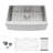 36'' L x 21"W Farmhouse Apron Kitchen Sink 16 Gauge Stainless Steel Single Bowl Undermount Kitchen Sink with Bottom Grid,Roll-up Rack-125397452