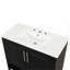 Meuble-lavabo 36 po avec lavabo, armoire de salle de bain multifonctionnelle avec portes et tiroirs, cadre en panneau de fibres à densité moyenne et panneau de fibres à densité moyenne, noir
