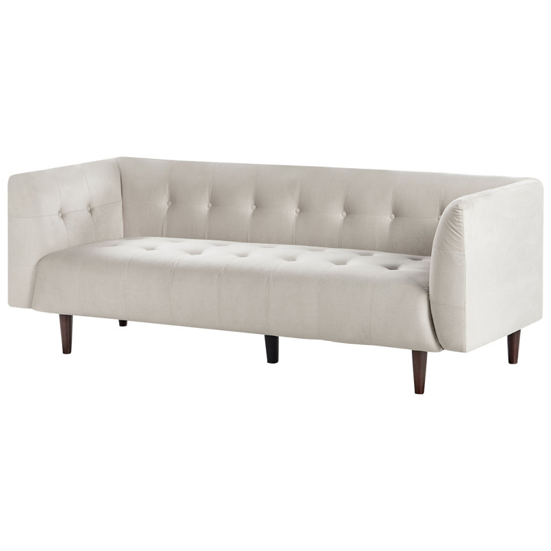 3 Seater Fabric Sofa BYSKE, Beige Polyester