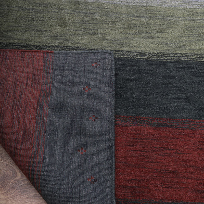 Alamea Hand Knotted Loom Wool Eco-Friendly Area Rugs - Rectangle | Multicolor | Contemporary Design | Area Rugs for Living room, Bedroom