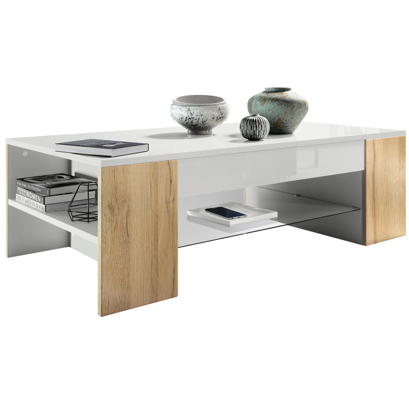 Mazzone Coffee Table with Storage, Oak Nature