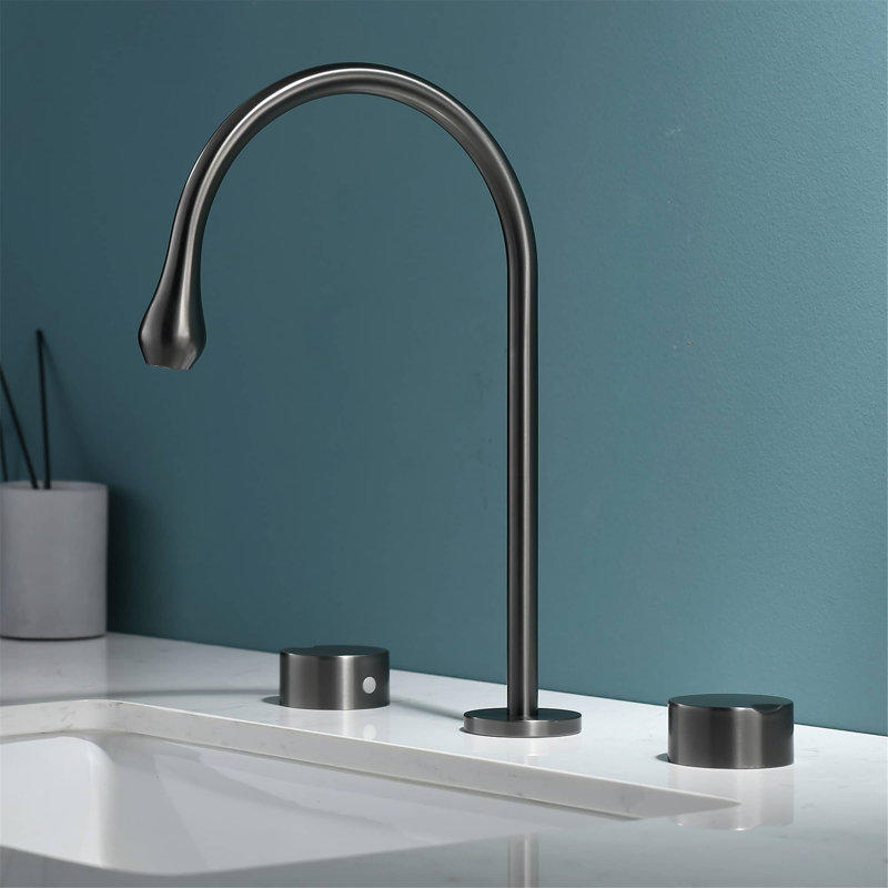 Robinet de lavabo de salle de bain surdimensionné à 3 trous pour robinets de lavabo de salle de bain moderne à 8 trous avec robinets en laiton massif