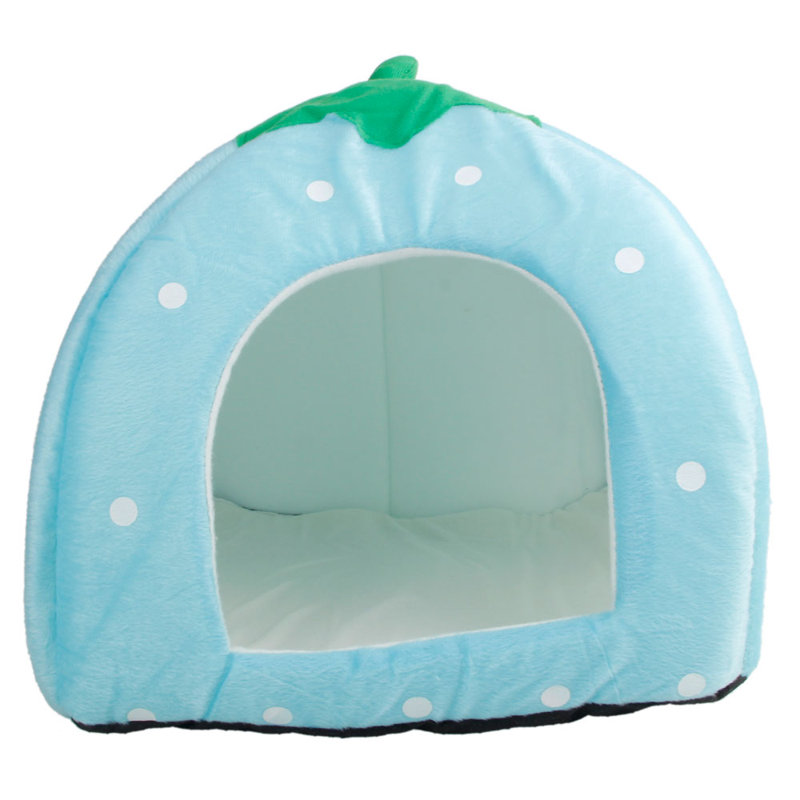 Dôme d’animal doux en coton Ricard, l 13,39 po x P 14,17 po x H 16,14 po, Bleu pâle
