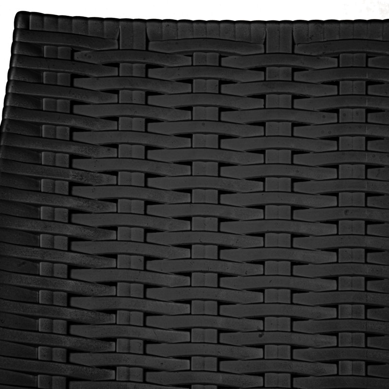 Kent Black Polypropylene Outdoor Stacking Dining Chair Set