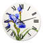 Iris bleu rétro - horloge murale traditionnelle-60328224
