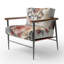 Cyress - Fauteuil rembourré à motif géométrique abstrait-643269572