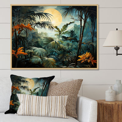 " Fantasy Jungle Plants Under Moonlight "