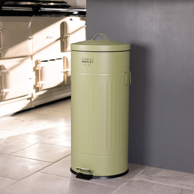 Steel Step On Kitchen Trash Can - 30L