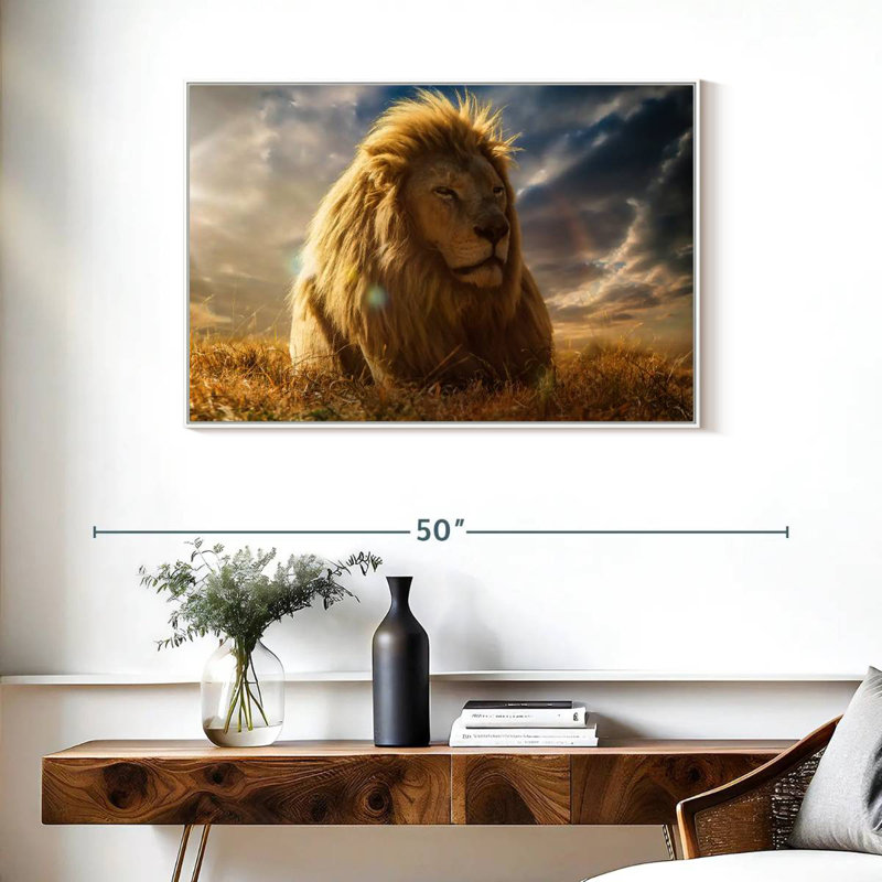Safari Safari, Cadre flottant blanc, 37 po x 25 po