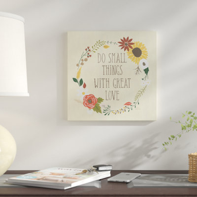 «Autumn Garden III», art textuel sur toile