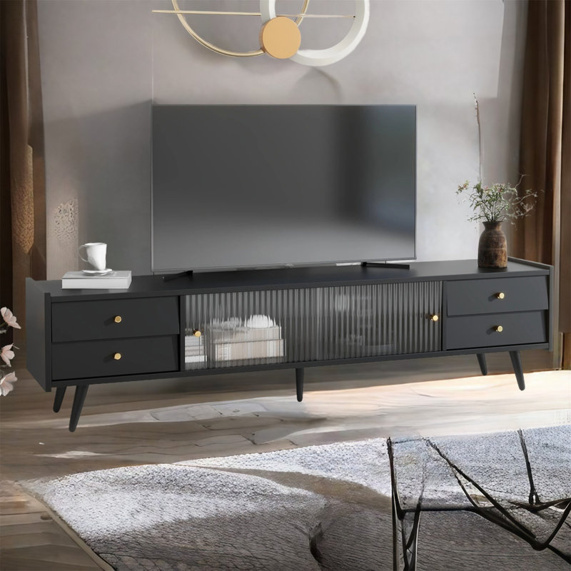 Crédence de rangement 66,9 W, Noir / brun