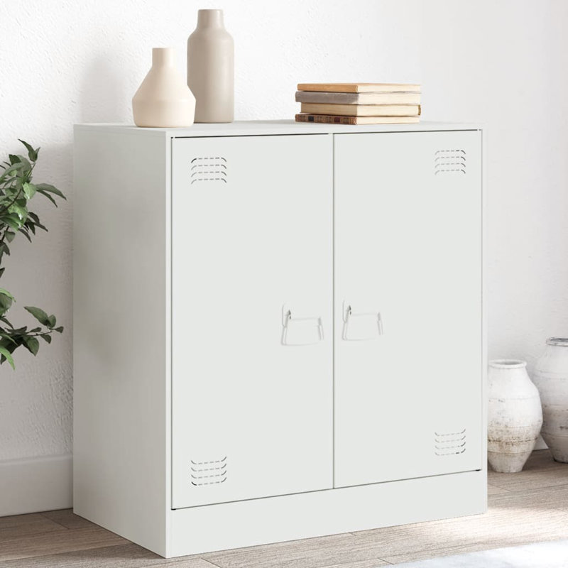 Shelman Steel Accent Cabinet, White