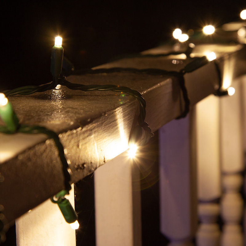 204" L LED Twinkle String Lights, Warm White