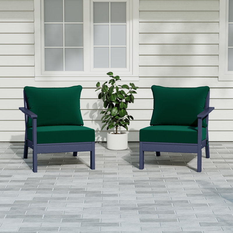 Ensemble de sièges profonds avec coussins, Marine, Green