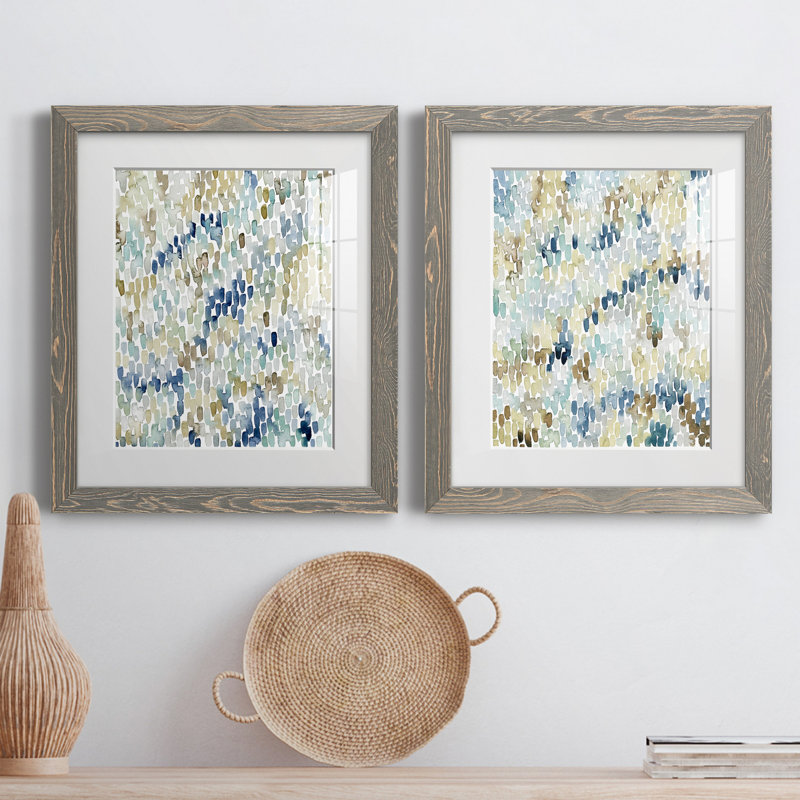 Impression encadrée River Wavelet, H 24 po x l 36 po x P 1,5 po, Papier encadré blanc