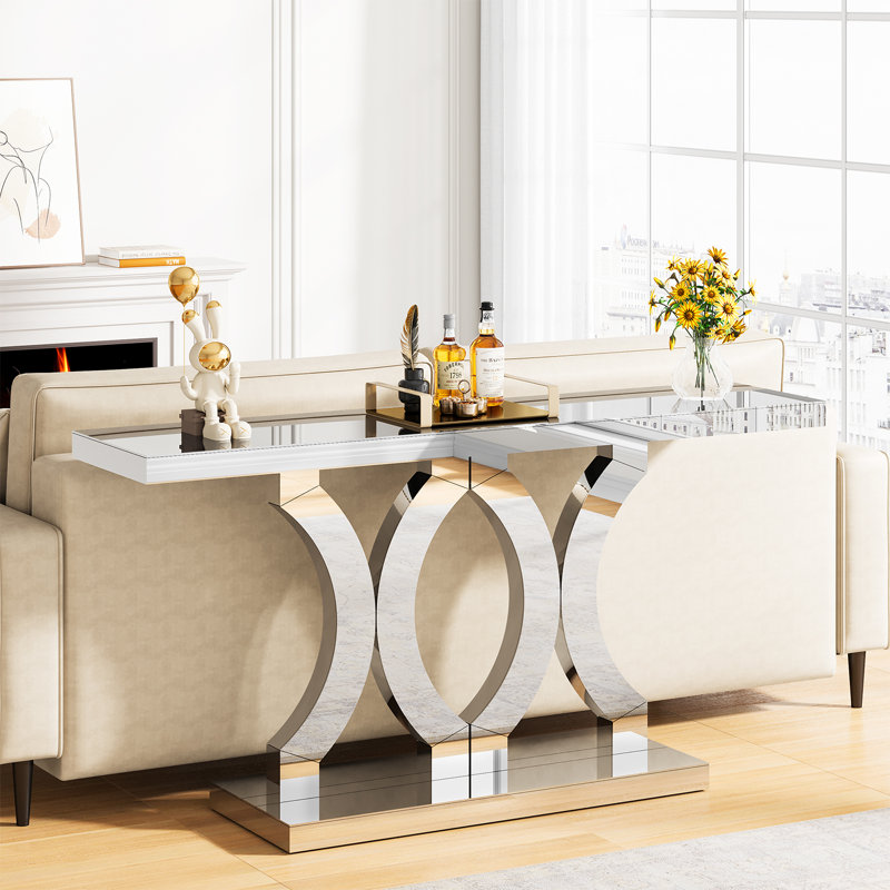Console de 55,12 po, table de canapé derrière le canapé, longue table d'entrée, console de canapé, console étroite, table de couloir pour le salon de l'entrée