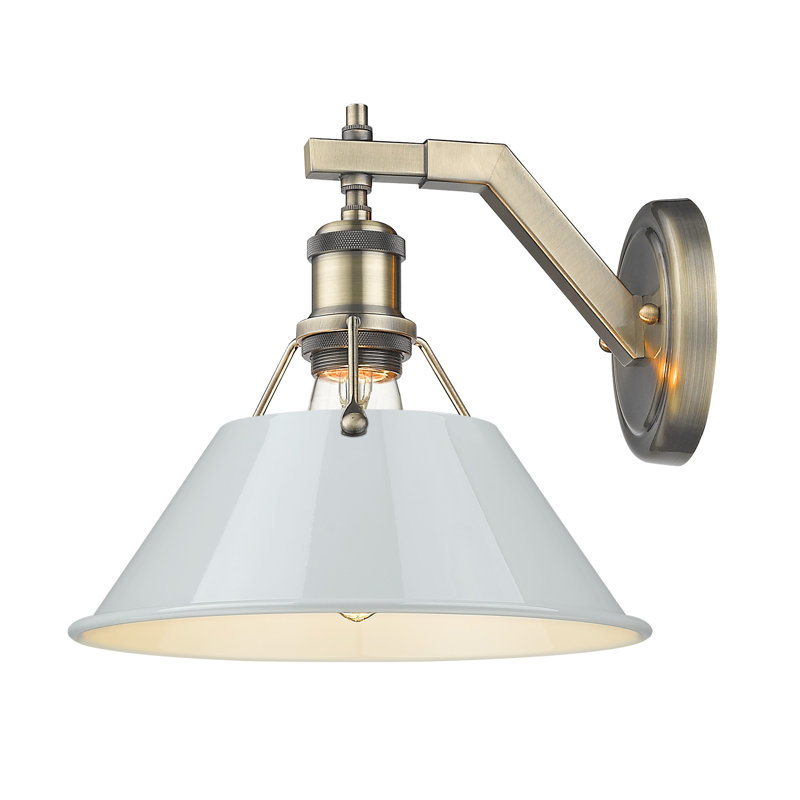 Weatherford Steel Spotlight, Aged Brass, Dusky Blue