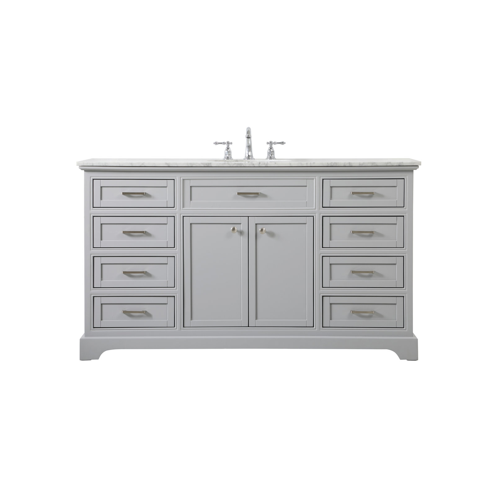 Hermes 60'' Single Bathroom Vanity, Gray