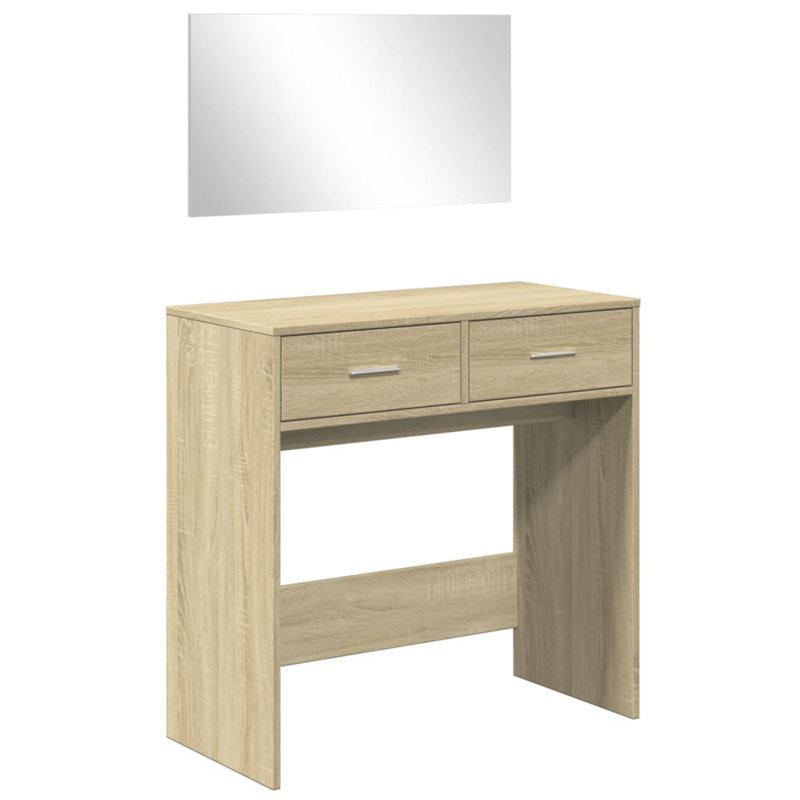 Patrizia Dressing Table with Mirror, Sonoma Oak