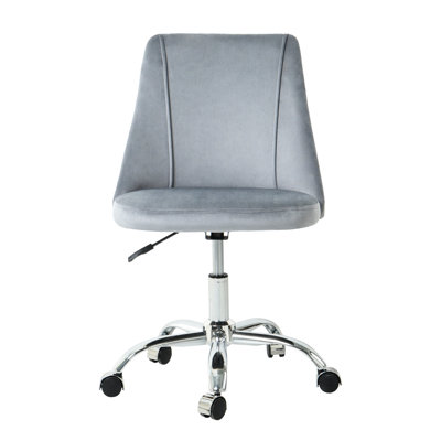 Chaise rembourrée en velours pour la salle à manger, pieds en métal avec base en tissu confortable et stable, pieds, relevable, ergonomique, doux, gris, 1