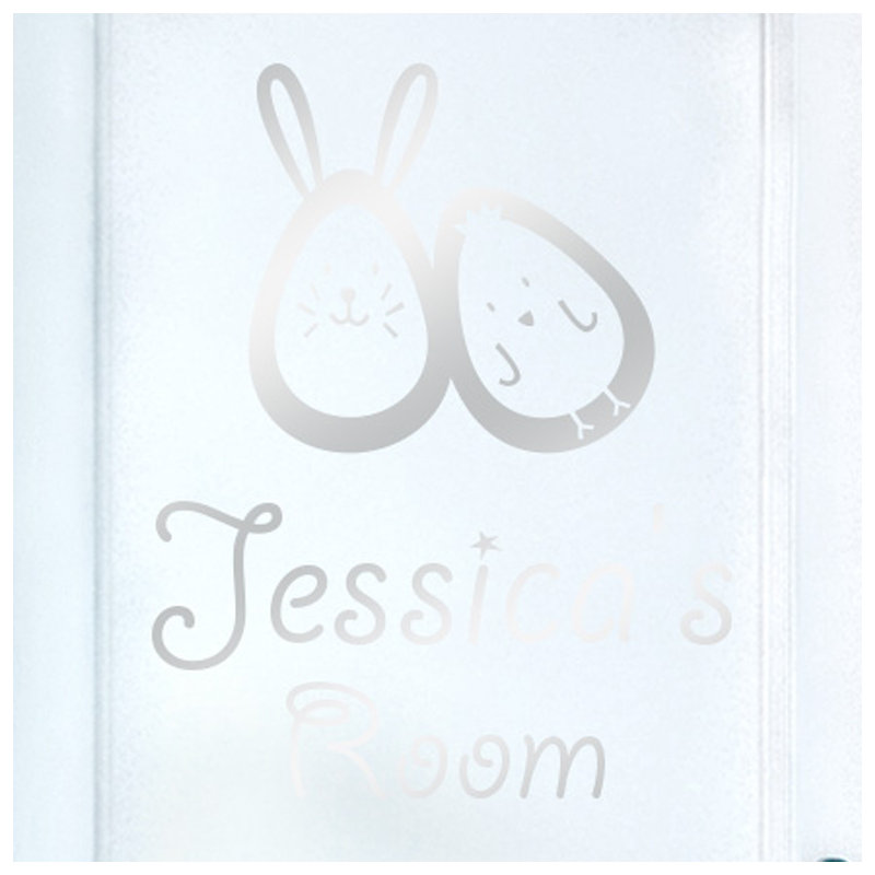 Animals Wall Decal, Shiny Silver