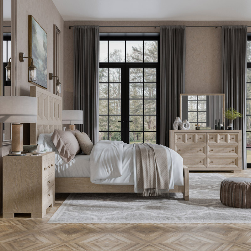 Schell 5-Piece Bedroom Set, Beige, King